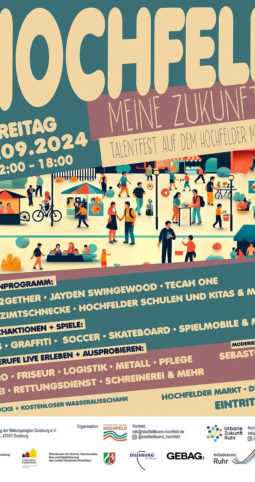 Talentfest Hochfeld 2024 Meine Zukunft! Talentfest auf dem Hochfelder Markt