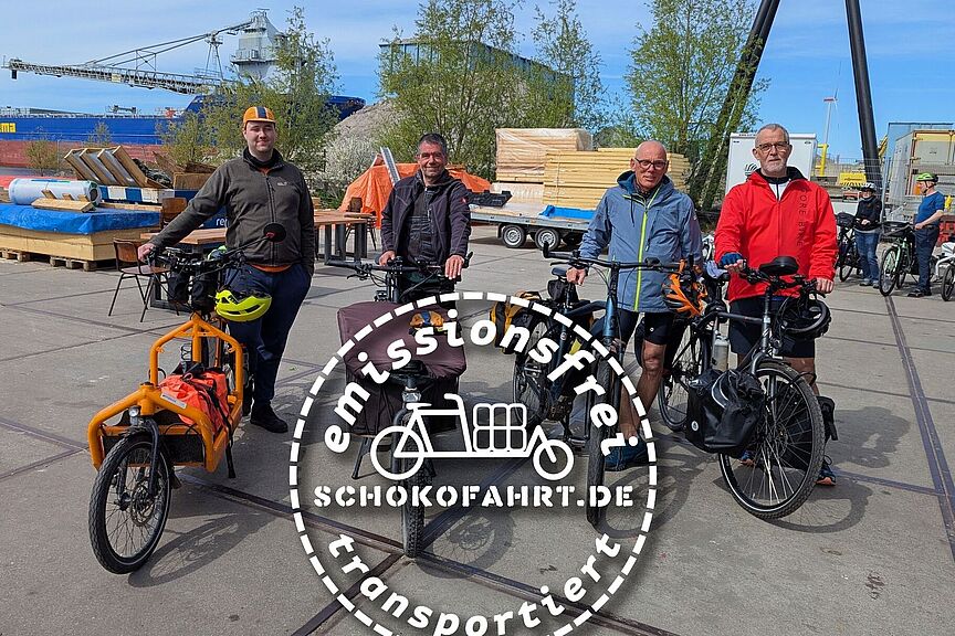 Schokofahrt-Team Krefeld,Duisburg und Xanten 25/1 Schokofahrt-Team Krefeld/Duisburg und Xanten, Lastenräder und Trekkingräder